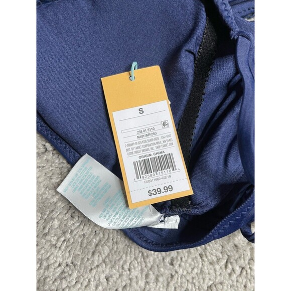 Kona Sol Medium Coverage One Piece Swim Suit Womens Size S Blue White - Picture 4 of 8